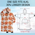 thumbnail image 4 of Oversized Wearable Blanket Hoodie,Halloween Jack O Lantern Silhouettes Pattern Sherpa Blanket Hoodie with Super Pockets,Super Warm Fuzzy Pullover for Women & Men, 4 of 6
