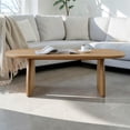 thumbnail image 2 of Tcbosik 47" Oval Coffee Table, Mid Century Modern Center Table for Living Room, Natural Wood, 2 of 7