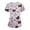 A019-Pink, variant on BDPORKAS Butterfly Scrubs for Women Stretchy Nurse Scrub Top V-Neck Casual Nursing Tops