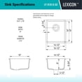 thumbnail image 6 of 16" x 18" Quartz Kitchen Sink, Single Bowl Sink, Drop-in Sink, Undermount Sink, Granite Kitchen Sink, Metallic Beige Kitchen Sink, Lexicon Platinum LP-1618-B-SO, 6 of 10