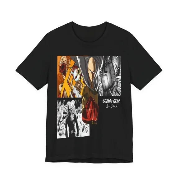Reprint Rare Anime One Punch Man Saitama Gojasu T Shirt Size S - 5Xl BLACK Size S - 5XL