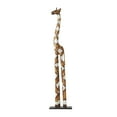 thumbnail image 6 of 11" x 47" Brown Wood Giraffe Sculpture, by DecMode, 6 of 8