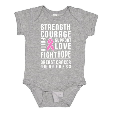 

Inktastic Breast Cancer Awareness Strenght Courage Support Love Gift Baby Boy or Baby Girl Bodysuit