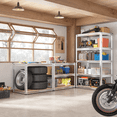 thumbnail image 4 of REIBII 2000LBS Adjustable Storage Shelves 5 Tier Steel Garage Shelving,28"W x 13.8"D x 59.8"H,Silver, 4 of 7