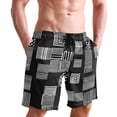 thumbnail image 6 of joogoo Men's Swim Trunks Artical Line Beach Shorts with Pockets S, 6 of 6