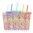thumbnail image 1 of TidBay Tasses Magiques Changeant de Couleur 710ML avec Couvercles Pailles Tasses Réutilisables pour Adultes Enfants Tasses de Fête Étanches pour Boisson Glacée, 1 of 8
