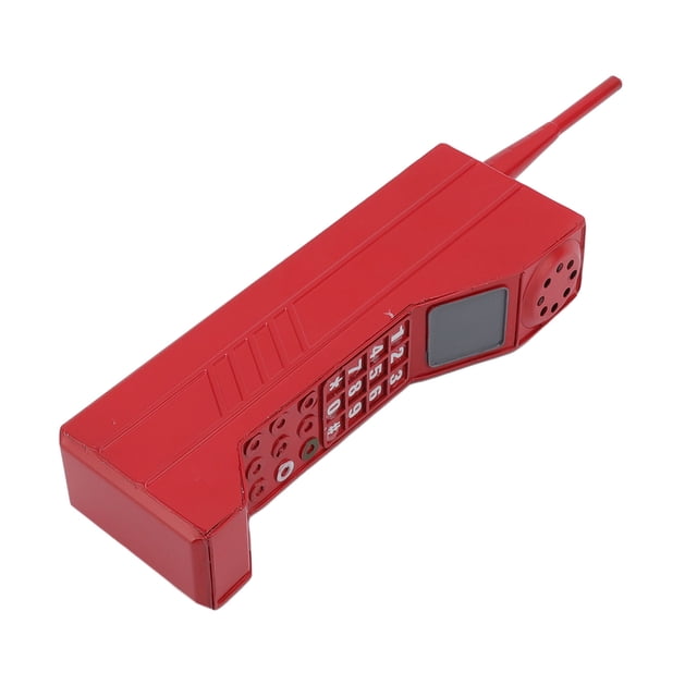 Old Fashioned Cellphone Model, Lightweight Retro Brick Cell Phone Ornaments Exquisite Appearance Vivid Retro Fall Proof For Photographic Prop Red