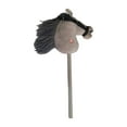 thumbnail image 2 of Caballo de peluche divertido en un palo para niños de 3 años o más Gris, 2 of 9