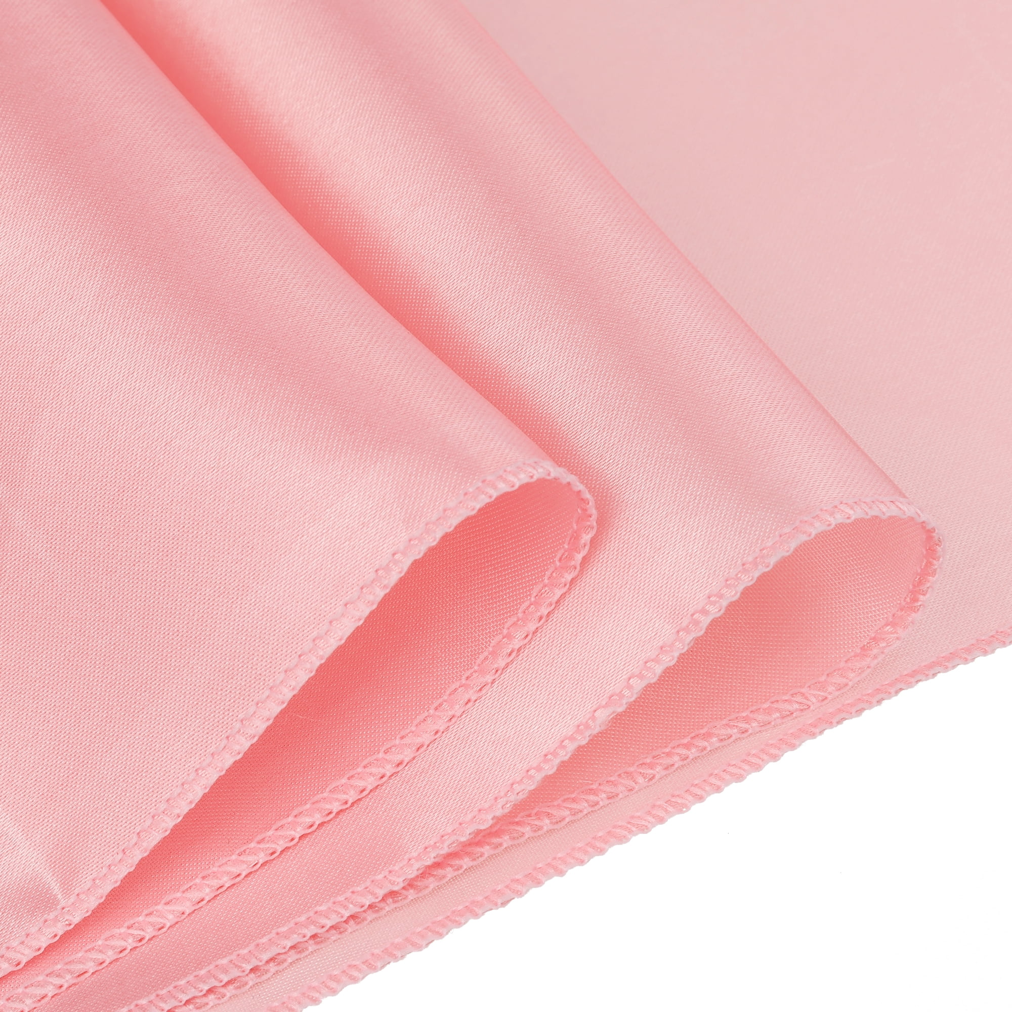 Unique Bargains Satin Silk Polyester Table Runners for Wedding Parties (10 Count) Pink 12"x108"
