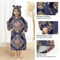 thumbnail image 4 of BZSMCE Wearable Blanket Hoodie Fashion Vintage Floral Elegance Tapestry Home Wear, 4 of 7