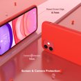 thumbnail image 6 of ULAK iPhone 11 Case for Women Girls, 3 in 1 Liquid Silicone Phone Case for Apple iPhone 11 6.1 inch Slim Shockproof,  Red, 6 of 6