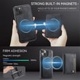 thumbnail image 3 of AutSpace Funda para Apple iPhone 13, Bloqueo RFID, Cuero PU, Compatible con MagSafe, Billetera Desmontable 2 en 1 con Tarjetero, Soporte, Cubierta Protectora Magnética, Negro, para iPhone 13, 3 of 8
