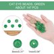 thumbnail image 4 of Aproximadamente 147 cuentas de vidrio con forma de ojo de gato de 8 mm, cuentas redondas espaciadoras sueltas para pulseras, collares, pendientes y bisutería, color verde., 4 of 5