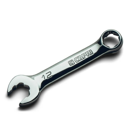 UPC: 0886352117777 | Capri Tools 12 mm WaveDrive Pro Stubby Combination Wrench for Regular and Rounded Bolts