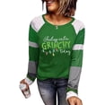 thumbnail image 1 of T-Shirt de Baseball à Blocs de Couleur pour Femmes Noël Décontracté à Manches Longues, 1 of 1