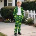 thumbnail image 6 of Whosucclay Shamrock Leopard Print Elastic Waistband Boys Suits, 2 Piece Kids Suits Comfortable For All Day Wear Polyester Fabric Boys Suit Set for Photograph Church, 6 of 10