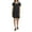 Black, variant on SANCTUARY $99 Womens New 1140 Black Lace Up Short Sleeve Shift Dress XS B B