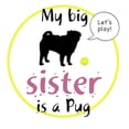 thumbnail image 2 of CafePress - My Big Sister Is A Pug (Let's Play!) Infant Creepe - Baby Light Bodysuit, Size Newborn - 24 Months, 2 of 4
