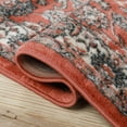 thumbnail image 5 of Superior Lille Traditional Floral Indoor Runner Rug, Salmon, 7' x 9', 5 of 8