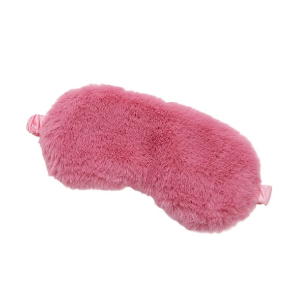 Cloud-Soft Plush Sleep Mask with Adjustable Strap Hygge Lifestyle Eye Cover Double-Layer Satin Lining Thermal Insulation Blindfold for Travel Meditation Women Men