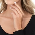 thumbnail image 2 of 10k Yellow Gold and White Gold 4mm Solid Two-Tone Curb Cuban Chain Bracelet or Anklet, 2 of 5