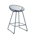 thumbnail image 3 of CosmoLiving by Cosmopolitan Ellis 24" Metal Counter Height Bar Stool, Navy, 3 of 15