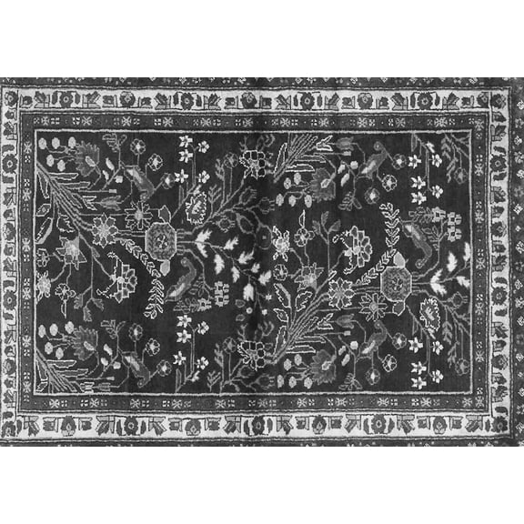 Ahgly Company Indoor Rectangle Persian Gray Traditional Area Rugs, 5' x 7'