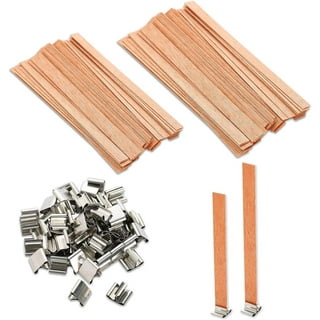 Harnico Upgraded 100 Pcs Wooden Candle Wicks 5.1 X 0.5 inch Natural Candle  Wood Wicks with Stand Candle Cores for DIY Candle Making Craft Smokeless Wood  Wicks for Candle Making 