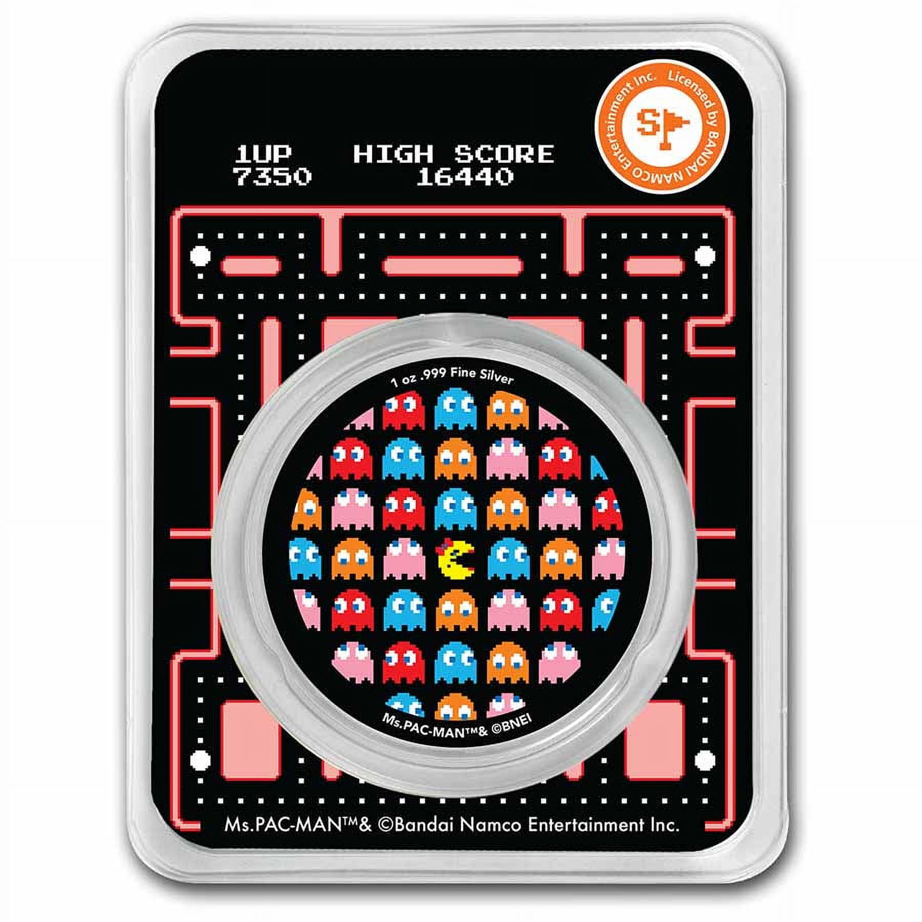 パックマン シルバー 1オンス PAMP 1-oz Silver Pac-Man Game Token BU | GovMint