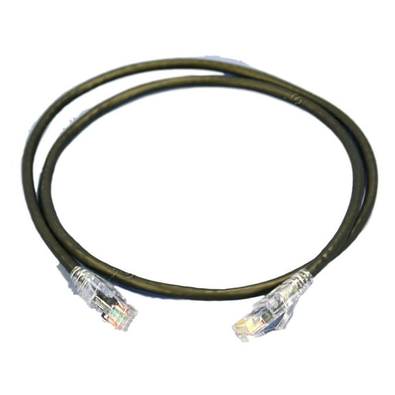 Leviton 5D460-3E Black 3-Foot Cat 5e Gigamax Slimline Ethernet LAN Patch Cord Network Cable