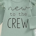 thumbnail image 7 of CAUYDY 0 3 6 Months Cute Baby Girl Clothes Long Sleeve Floral Romper Set 4Pcs Newborn Infant Picture Outfit Girls Fall Winter Preemie Layette Set (Sizes Newborn,Green), 7 of 7