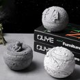 thumbnail image 1 of Zeus Creative Ashtray Card Slot Cement Cute Spaceman Pattern Soot Holder for Home, 1 of 7