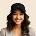thumbnail image 3 of Dalix Melody Frog Embroidered Womens Cotton Dad Hat Baseball Cap Adjustable in Black, 3 of 5