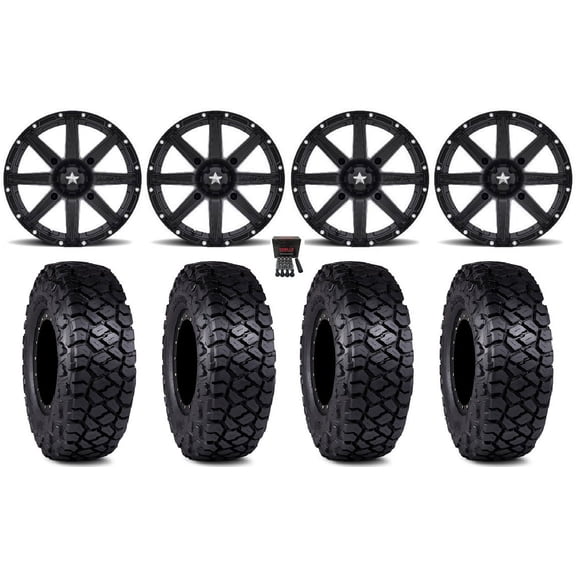 MSA Clutch 14" Wheels Black 30" Intersect Tires Yamaha Viking Wolverine YXZ1000R CFMoto ZForce 950 UForce 1000