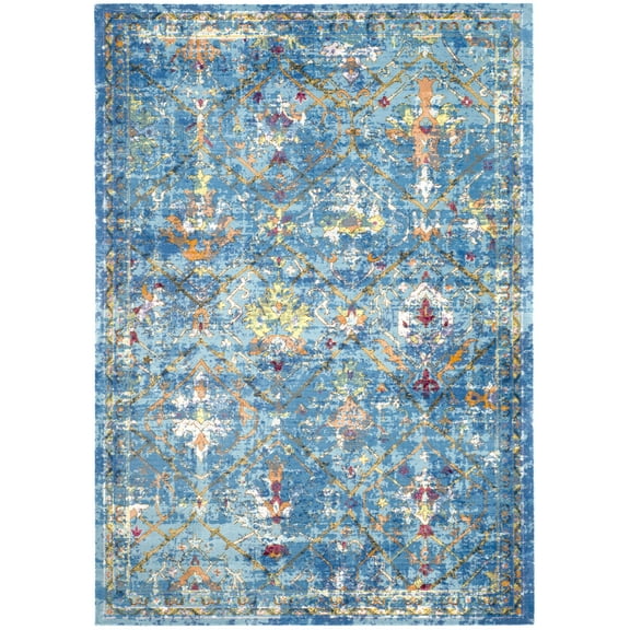 SAFAVIEH Aria Finola Geometric Area Rug, Blue/Multi, 3' x 5'