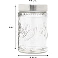 thumbnail image 4 of Style Setter, Round, Fleur De Lis Clear Kitchen Glass Food Storage Containers with Lids, Set of 3, 4 of 8