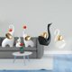thumbnail image 2 of Esculturas de elefantes,Estatuas de elefantes,decoración del hogar,artesanías de cerámica,Figuras de elefantes familiares Adornos de escritorio,estatua de cisne,Estatuas y figuras de cisnes, 2 of 8