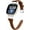 Brown, variant on REQO Compatible with Fitbit Sense 2/Fitbit Versa 4 3 Bands for Women Men, Soft Genuine Leather Band Slim Strap Replacement Accessory Wristband + Metal rhinestone Adapter