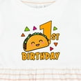 thumbnail image 4 of Inktastic 1st Birthday with Taco and Confetti Girls Baby Dress, 4 of 5