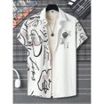 thumbnail image 4 of Camisa hawaiana con estampado de ovni y cohete para hombres y mujeres, blusa con estampado 3D de abstracción artística, camisas hawaianas holgadas de manga corta con solapa para niños, 4 of 5