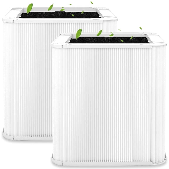 Tablenco Replacement Filter compatible with Blueair Blue Pure 211  and 211  Auto, Air Filter Replacement 211 with Activated Carbon Filter, H13 True HEPA, Activated Carbon, 2 pack