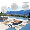 thumbnail image 3 of Boho Outdoor Rug for Patio/Deck/Porch, Non-Slip Large Area Rug 4 x 6 Ft, Bohemia Middle Century Leaves Abstract Minimalist Beige Indoor Outdoor Rugs Washable Area Rugs, Camping Rug Carpet Runner, 3 of 8
