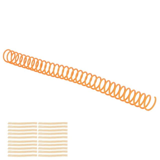 Plastic Spiral Binding Coils 3/4in, Binding Spirals 20Pcs Aging Resistant Page Turning Reusable For A4 A5 Notebook For Students Orange