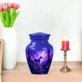 thumbnail image 7 of JAGASY Unicorn Cremation Urn for Girls, Blue Small Urns for Human Ashes Keepsake, Sunset Forest Trees Decorative Urns for Friends, Memorial Mini Urn for Boys, (3 Inch), 7 of 7