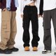 thumbnail image 2 of Pantalones cargo estilo japonés para hombre, ropa de moda, pantalones de trabajo de primavera 2024 con bolsillos, 2 of 4