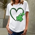 thumbnail image 4 of Guluxicc Womens St. Patricks Day Shirt Shamrock Printed Shirts Short Sleeve Graphic Tees Tops Cute Clover T-Shirt, L, 4 of 4