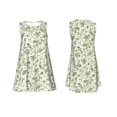 thumbnail image 3 of Bixox Green Rabbit Print Women's Sleeveless A-Line Dress with Pockets, Casual Knee-Length Tank Dress for Summer-Medium, 3 of 7