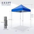 thumbnail image 5 of INTER HUT 5x5 Outdoor Pop up Canopy Gazebo, Instant Easy Set up Outdoor Canopy Commercial Fair Shelter, Blue, 5 of 9