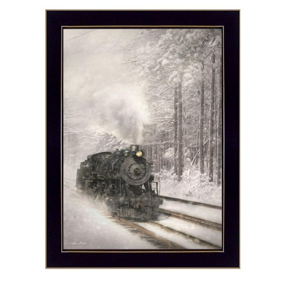 Snowy Locomotive by Lori Deiter Printed Wall Art Wood Multi-Color