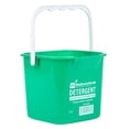thumbnail image 5 of Restaurantware-RW Clean 3 Quart Cleaning Buckets, 10 Detergent Square Buckets - With Measurements, Built-In Spout And Handle, Green Plastic Utility Buckets, For Home Or Commercial Use,, 5 of 10